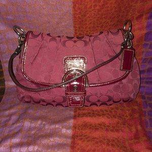 COACH soho signature flap shoulder bag